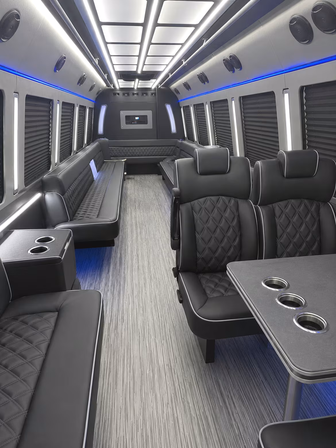livonia 25 passenger party bus inside