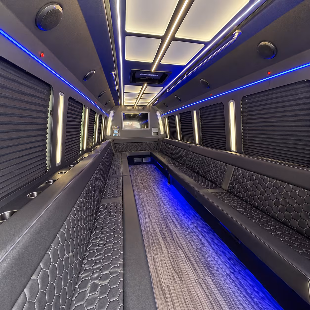 livonia 30 passenger party bus interior