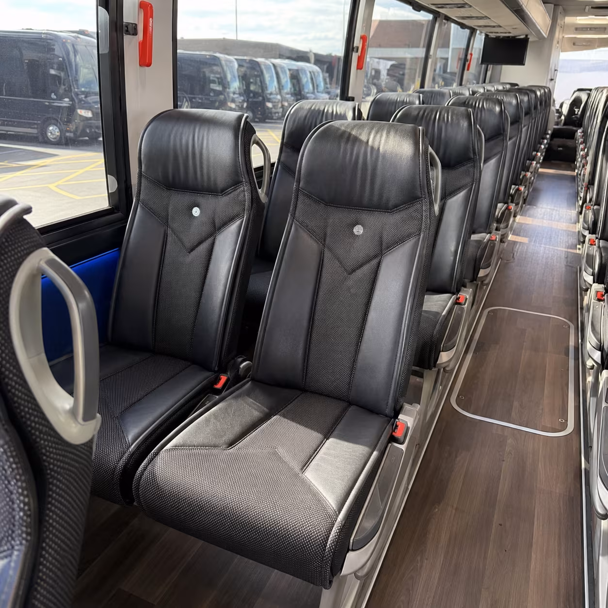 livonia charter bus rental interior