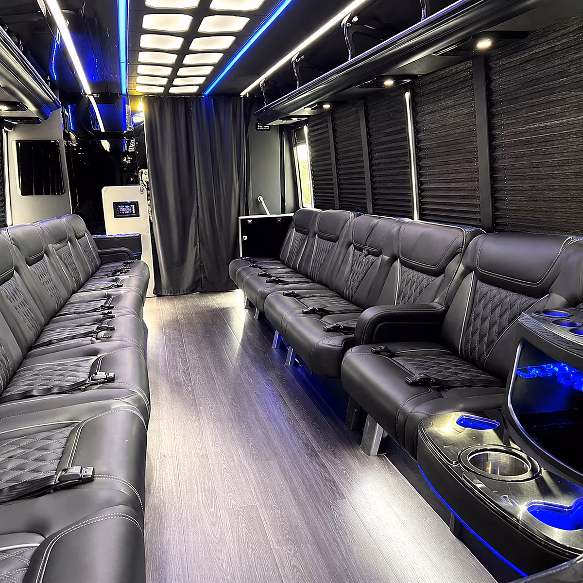 livonia party bus rental interior